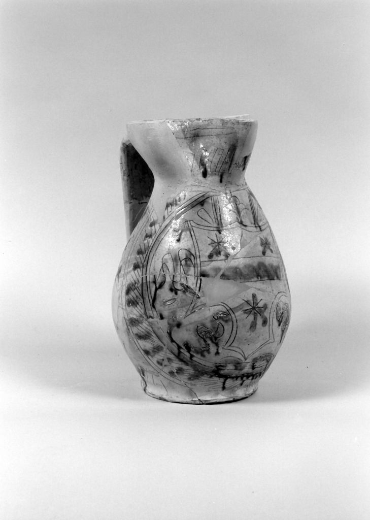 scudo (boccale, frammento) - manifattura pisana (prima metà sec. XVI)