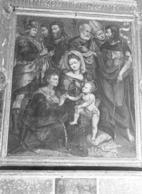 matrimonio mistico di Santa Caterina d'Alessandria (dipinto) di Carretta Simone (sec. XVI)