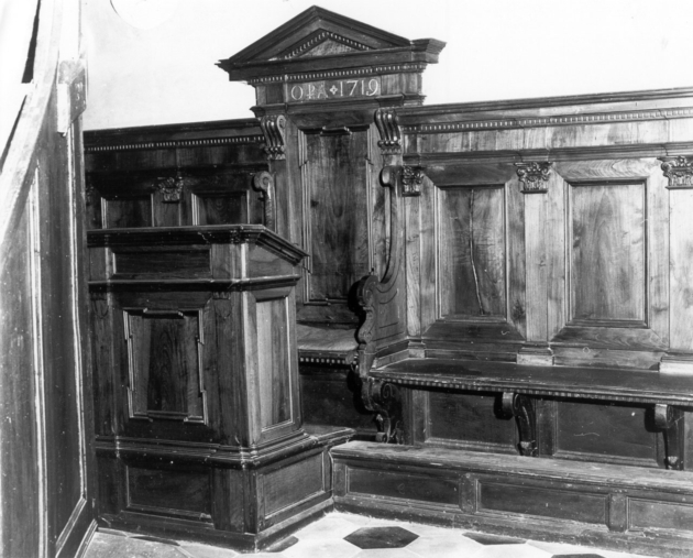 stalli del coro - ambito garfagnino (sec. XVIII)
