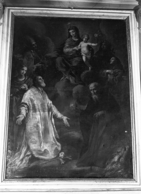 Madonna con Bambino e Santi (dipinto) di Marracci Giovanni (attribuito) (sec. XVII)