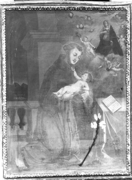 Sant'Antonio da Padova con il bambino (dipinto) - ambito toscano (secc. XVIII/ XIX)