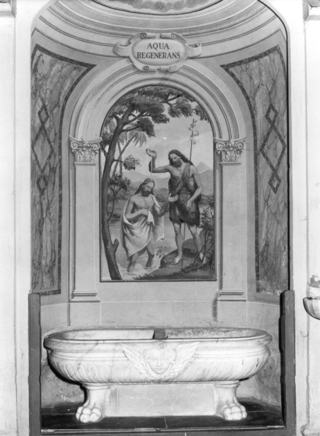 fonte battesimale - ambito apuoversiliese (secc. XVIII/ XIX)