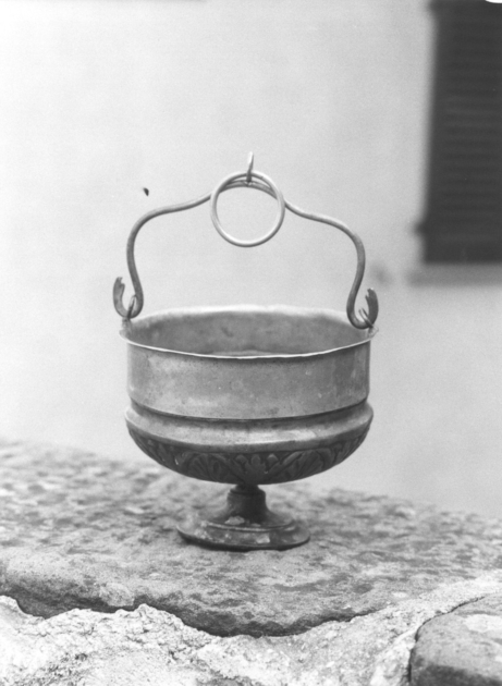 secchiello per l'acqua benedetta - ambito garfagnino (secc. XVIII/ XIX)