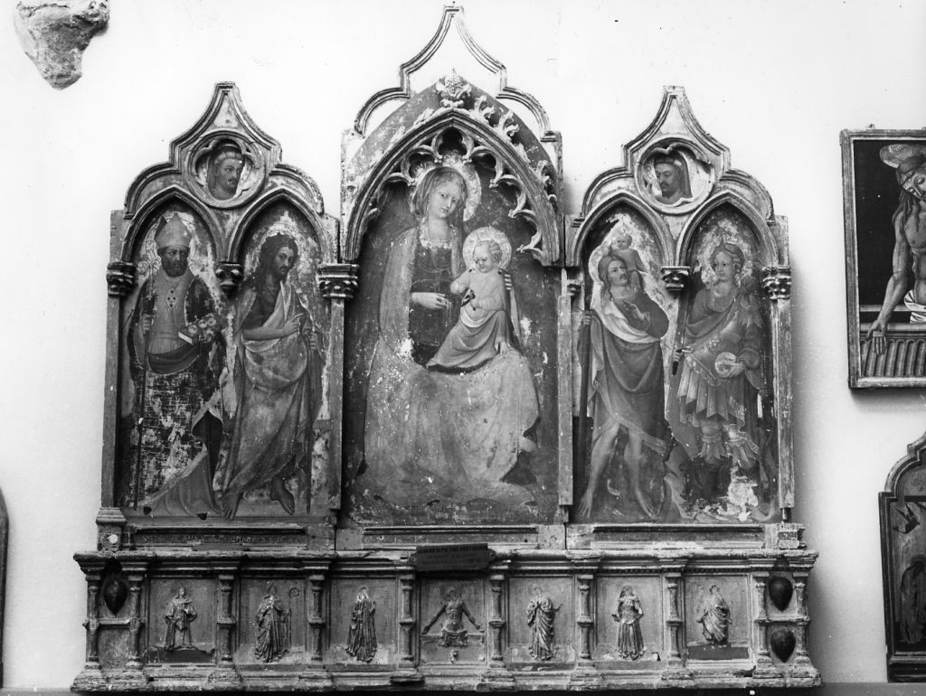 Cristo in pietà e sei Santi (predella) di Pirez Alvaro detto Alvaro Portoghese (prima metà sec. XV)
