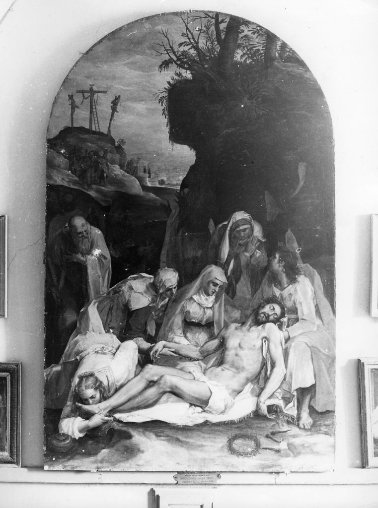 compianto sul Cristo morto (dipinto) di Witte Peter detto Pietro Candido (fine sec. XVI)