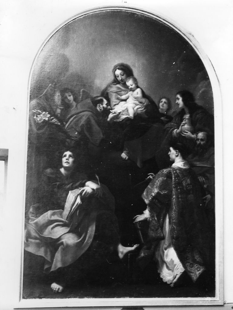Madonna con Bambino in trono e Santi (dipinto) di Franceschini Baldassarre detto Volterrano (prima metà sec. XVII)