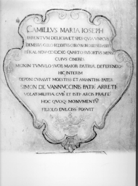 lapide - bottega italiana (sec. XVII)