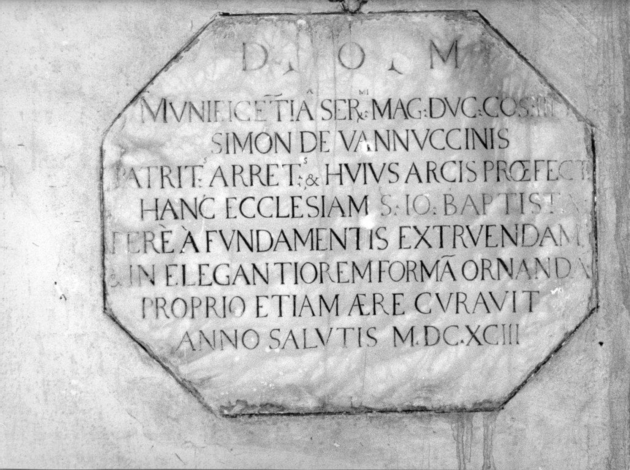 lapide - bottega italiana (fine sec. XVII)