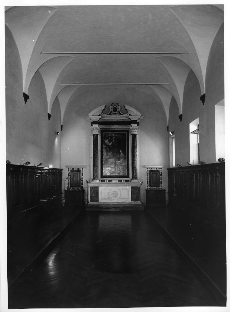 MADONNA CON BAMBINO E SANTI (dipinto) - bottega toscana (seconda metà sec. XVIII)