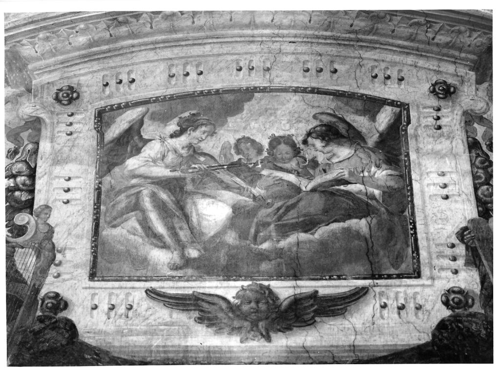 angeli musicanti (decorazione pittorica) di Cassiani Stefano (seconda metà sec. XVII)