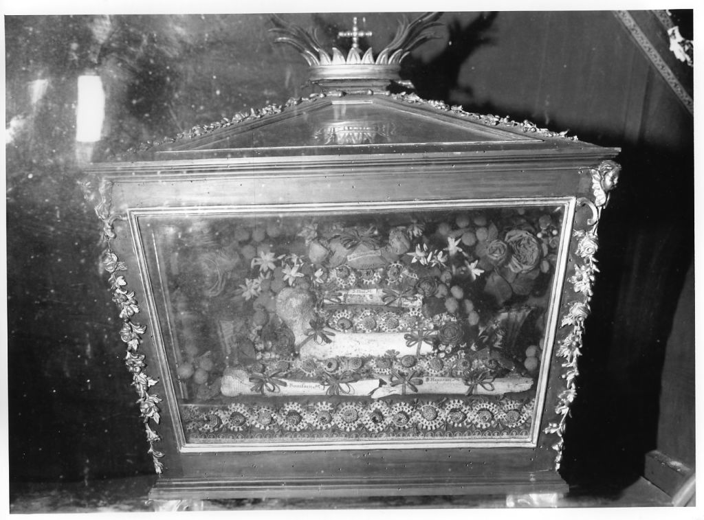 reliquiario a teca - a sarcofago - bottega toscana (seconda metà sec. XVIII)