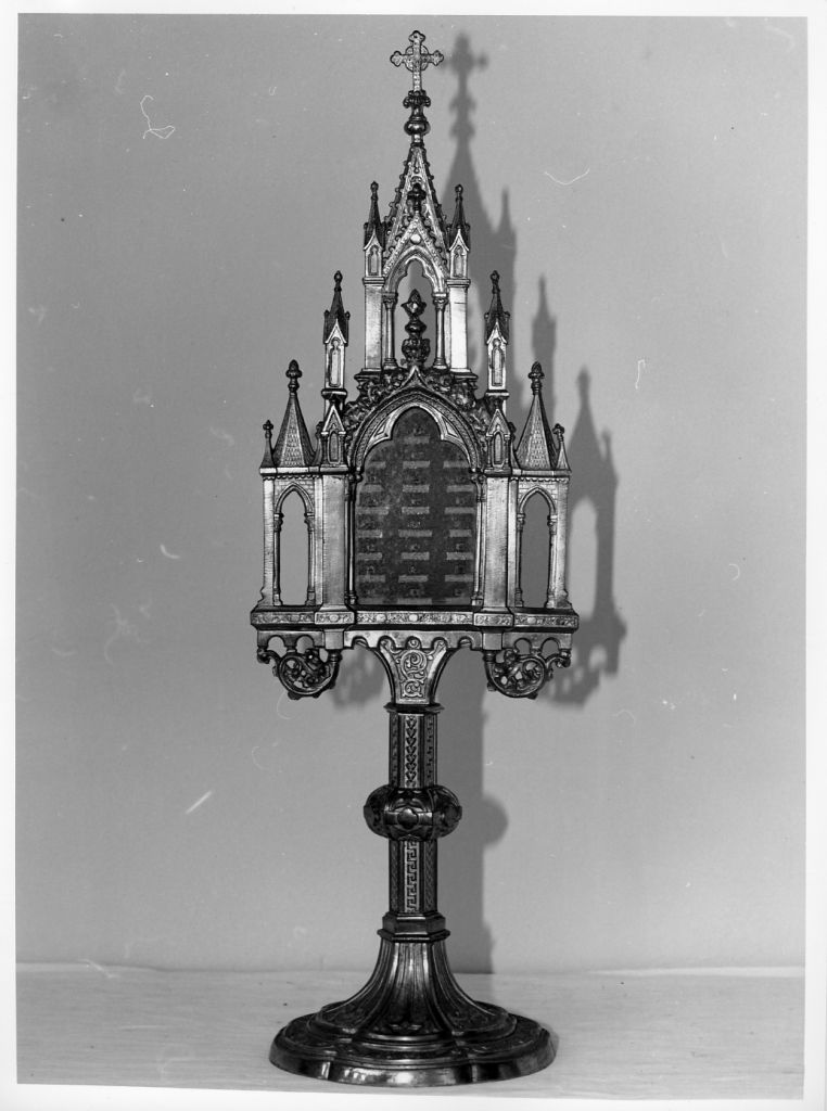 reliquiario - a trittico - bottega francese (seconda metà sec. XIX)