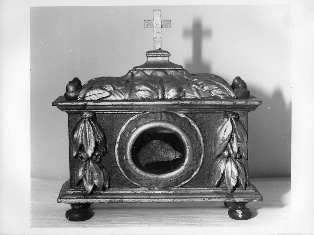 reliquiario a teca - a cassetta - bottega francese (prima metà sec. XIX)