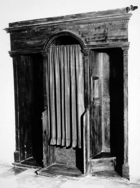 confessionale, serie - bottega toscana (inizio sec. XIX)
