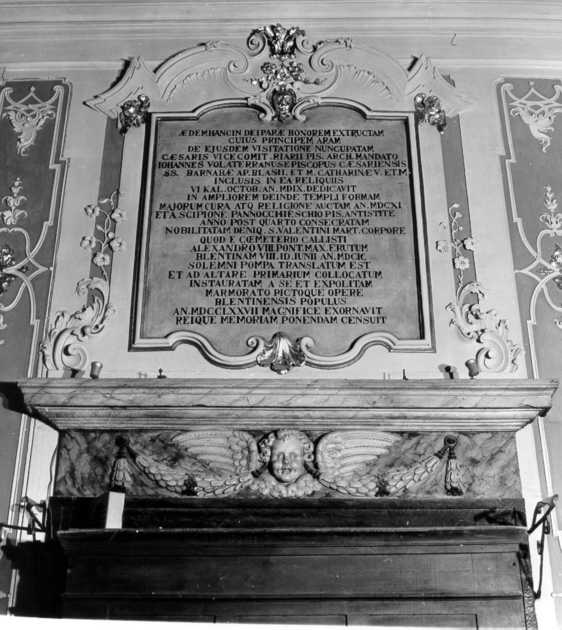 lapide - ambito italiano (sec. XVIII)