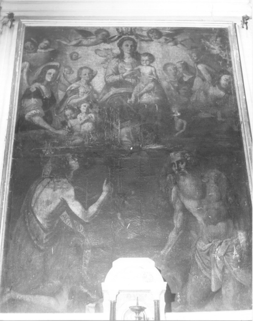 Madonna con Bambino in trono tra santi (dipinto) - ambito toscano (sec. XVII)