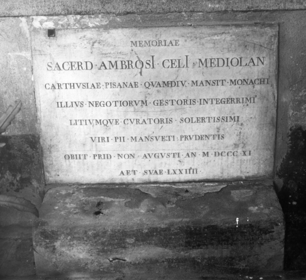 lapide commemorativa - ambito toscano (sec. XIX)