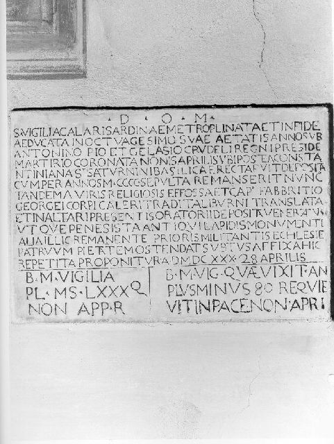 lapide - bottega italiana (sec. XVII)