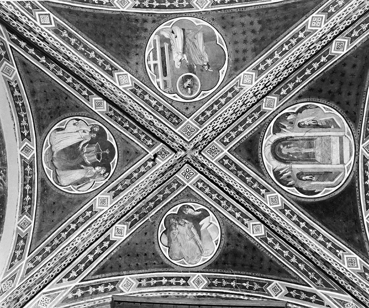 Sibilla Tiburtina (soffitto dipinto) - ambito toscano (seconda metà sec. XIV)