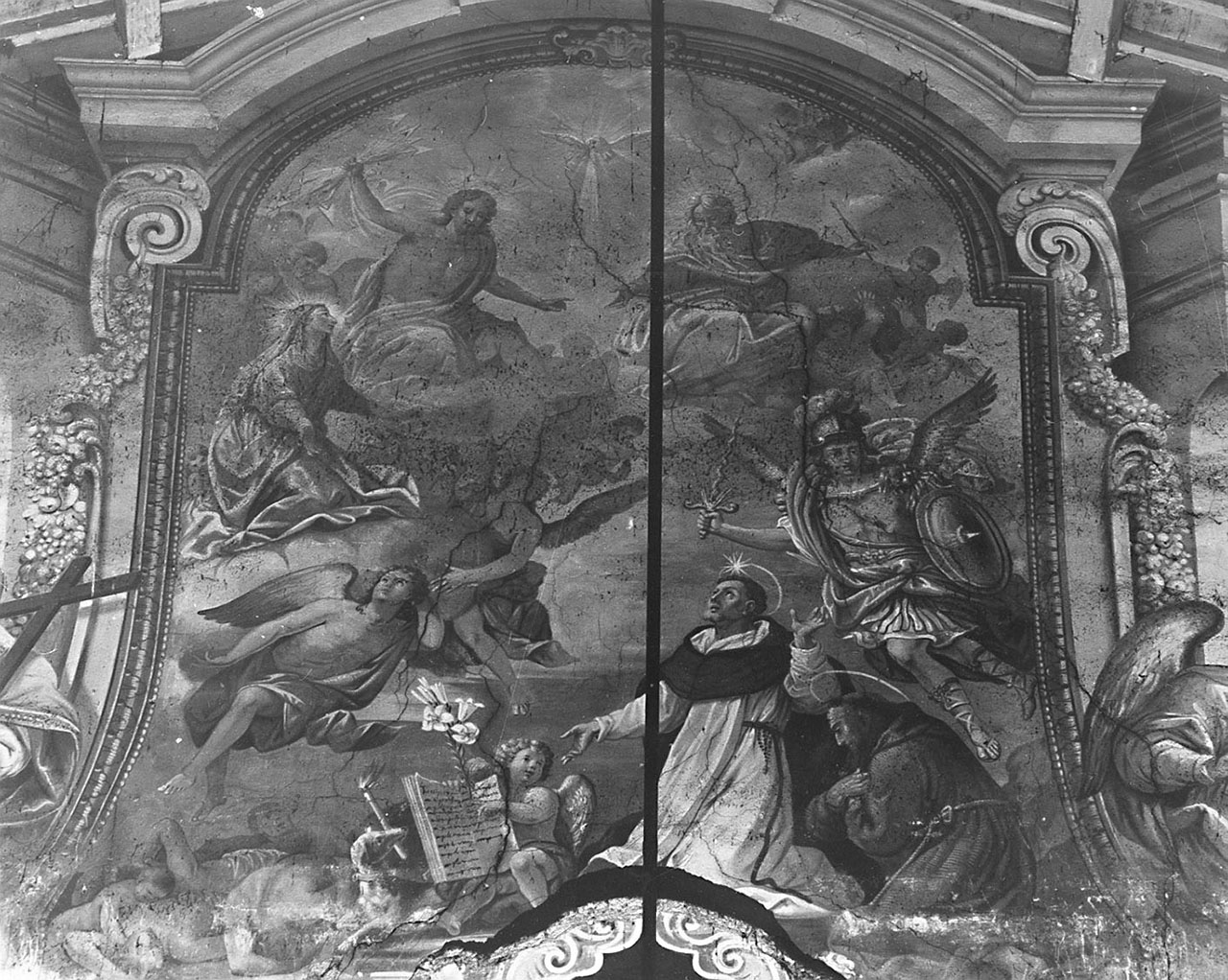 APOTEOSI DI SAN DOMENICO (dipinto) di Bamberini Anton Domenico (prima metà sec. XVIII)