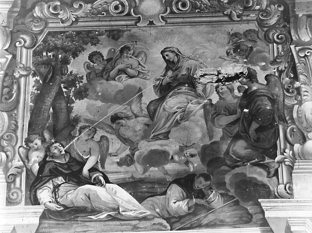 VISIONE DI SAN TOMMASO (dipinto) di Bamberini Anton Domenico (prima metà sec. XVIII)