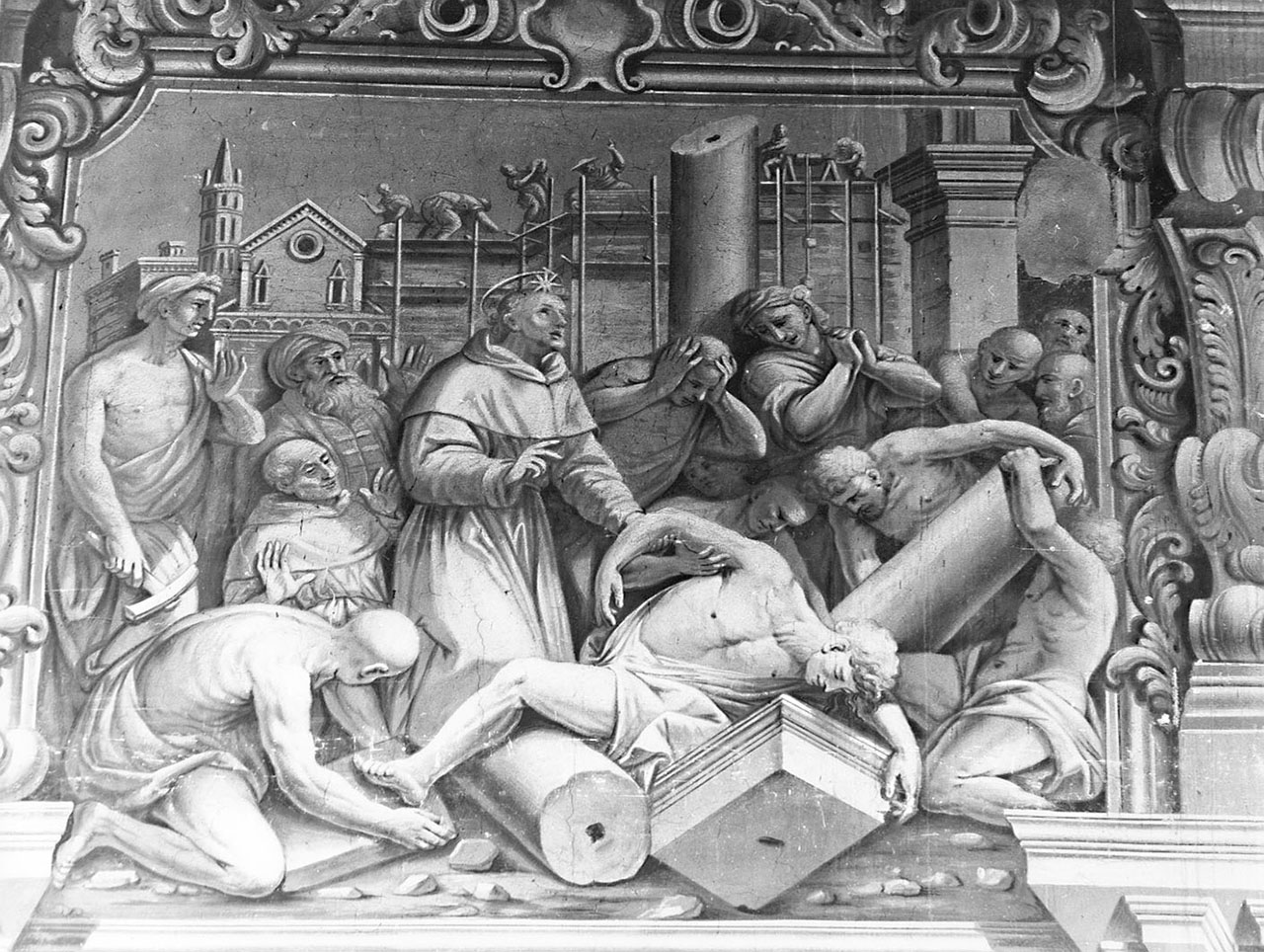 MIRACOLO DI SAN DOMENICO (dipinto) di Bamberini Anton Domenico (prima metà sec. XVIII)
