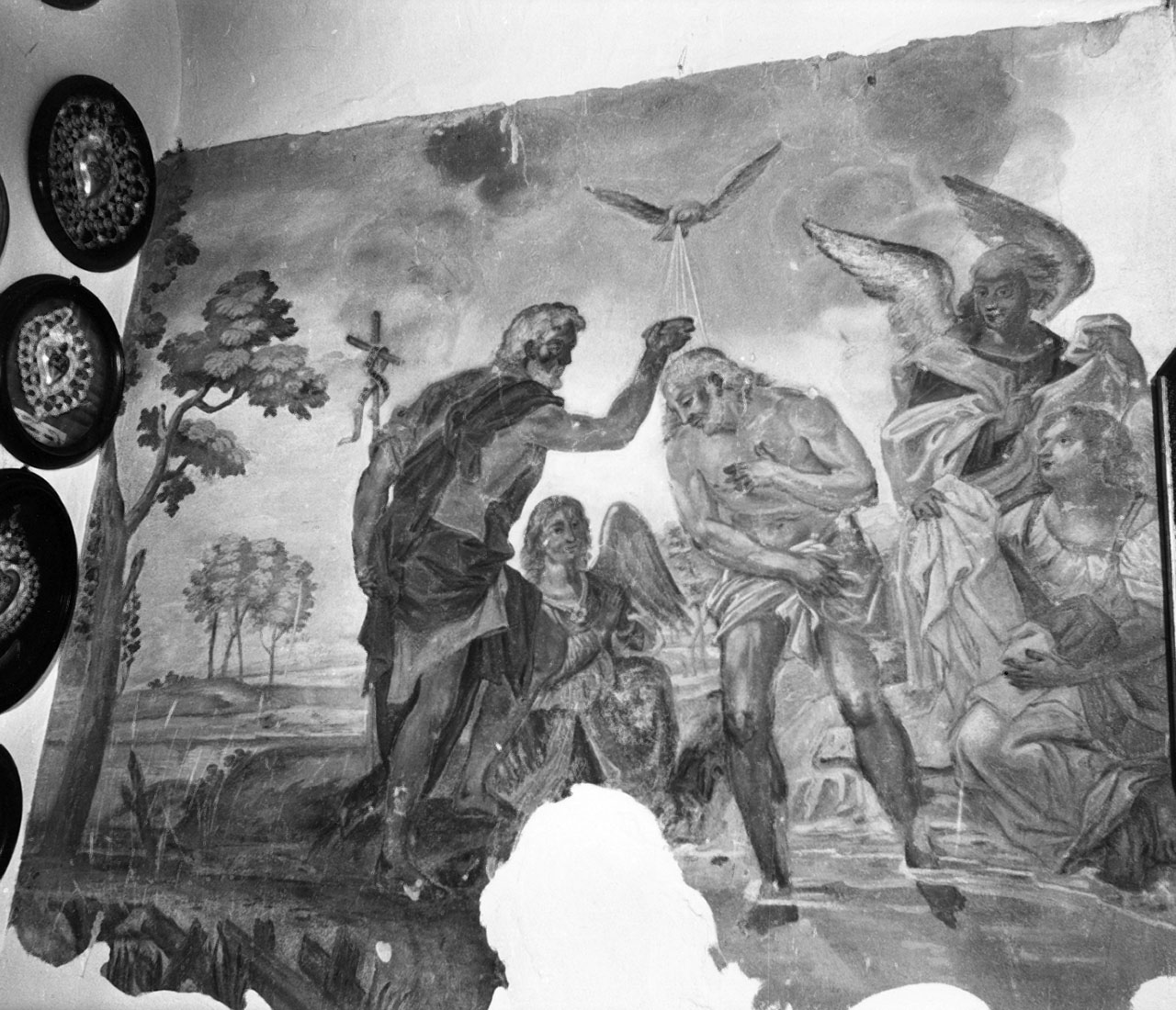 BATTESIMO DI CRISTO (dipinto) - ambito toscano (sec. XIX)