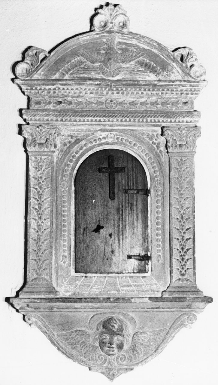 tabernacolo murale - bottega toscana (sec. XVI)