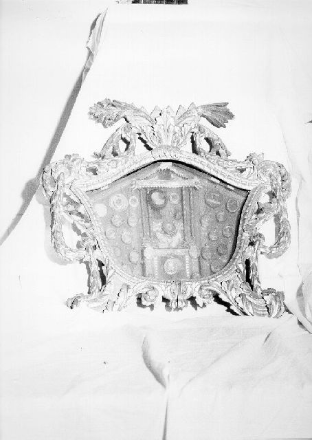 reliquiario - a tabella - ambito italiano (prima metà sec. XIX)