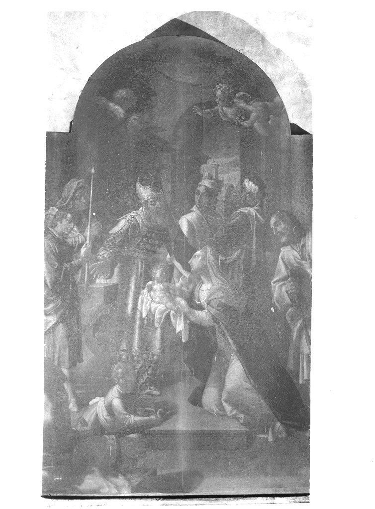 PRESENTAZIONE AL TEMPIO (dipinto) di Lomi Aurelio (sec. XVII)
