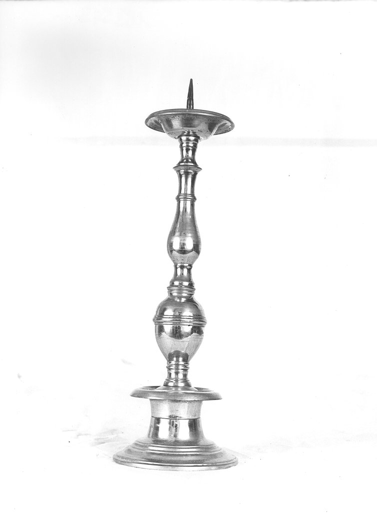 candeliere, serie - bottega italiana (seconda metà sec. XIX)