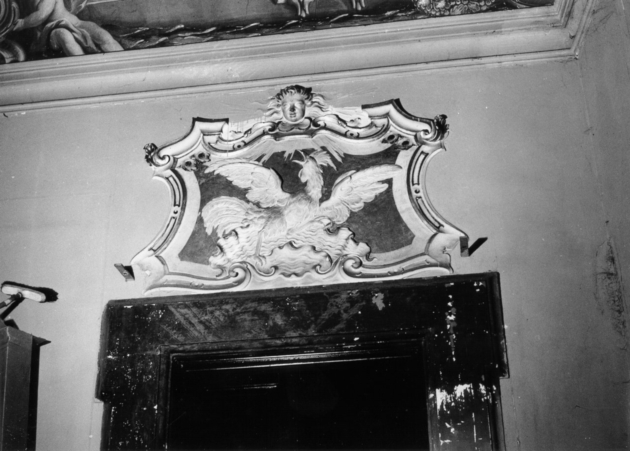 gallo (sovrapporta) - bottega italiana (inizio sec. XVIII)