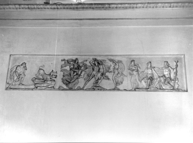 Ercole che libera Alcesti dall'Ade (rilievo) di Bongiovanni Salvatore (sec. XIX)