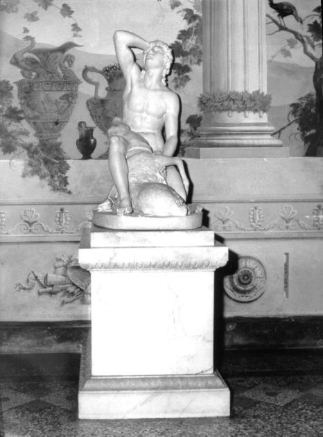 CIPARISSO INVOCA LA MORTE DI APOLLO (statua) di Pozzi Francesco (sec. XIX)