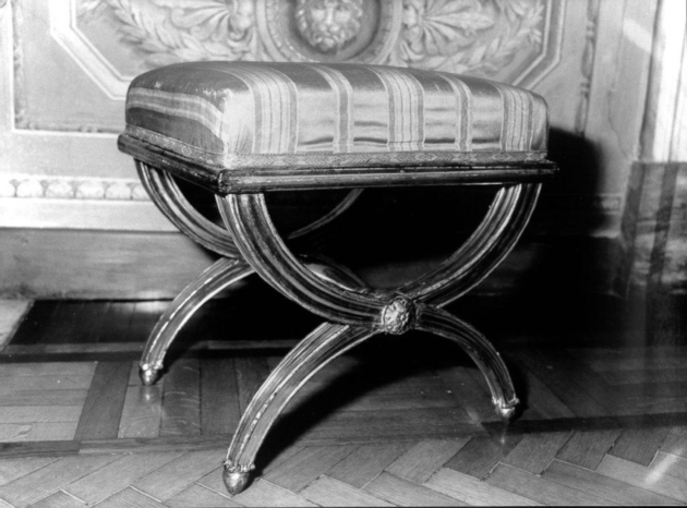 sgabello - manifattura lucchese (fine/inizio secc. XVIII/ XIX)