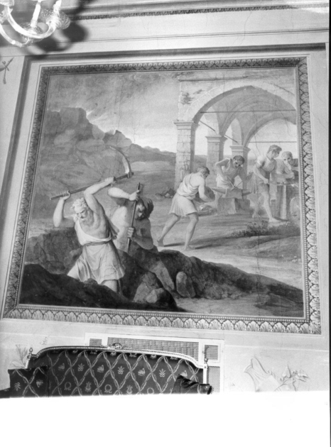 età del ferro (dipinto) di Catani Luigi (sec. XIX)