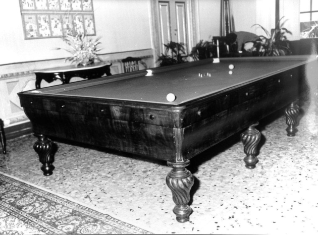 tavolo da biliardo - produzione italiana (seconda metà sec. XIX)