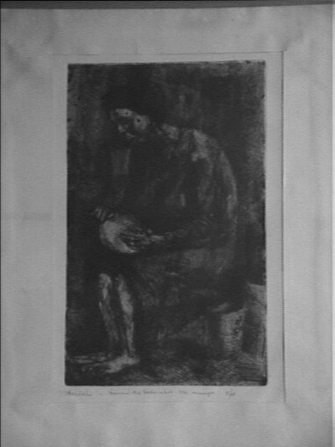 DONNA DEL CODACCHIO CHE MANGIA, DONNA SEDUTA (stampa) di Pettinicchi Antonio (sec. XX)