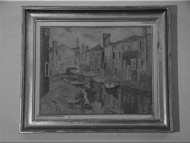 LA SVOLTA DI RIO CAVANELLO, CASE SU UN CANALE (dipinto) di Vellani Marchi Mario (sec. XX)
