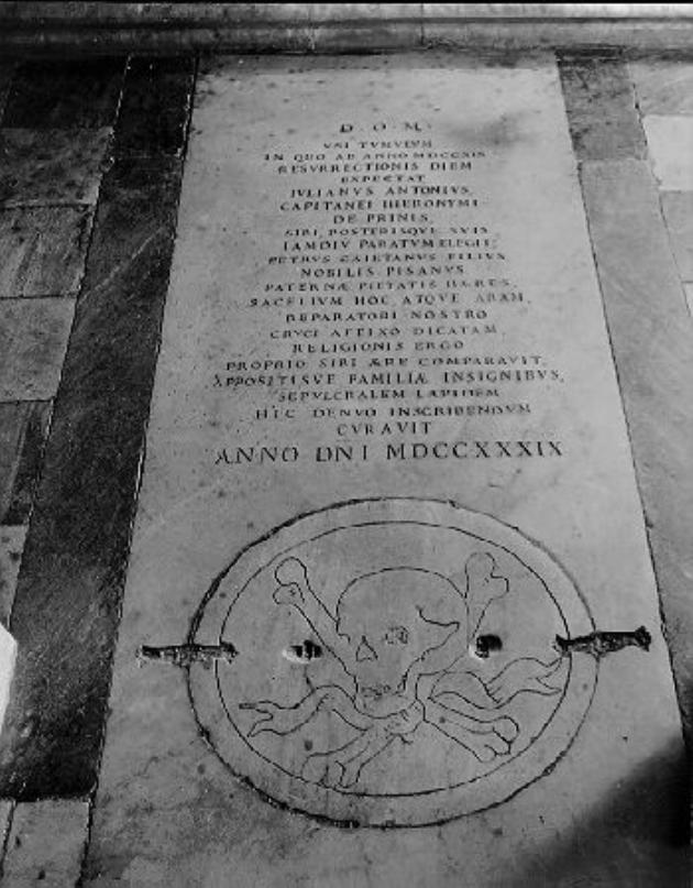 lapide tombale - ambito italiano (sec. XVIII)