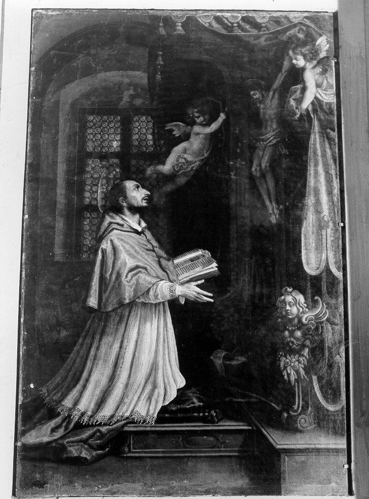 San Carlo davanti al crocifisso (dipinto) di Bilivert Giovanni (primo quarto sec. XVII)