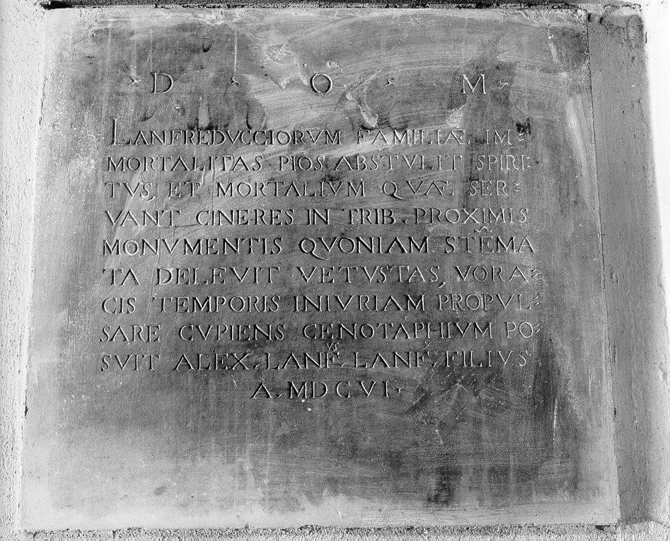 lapide documentaria - ambito italiano (sec. XVII)