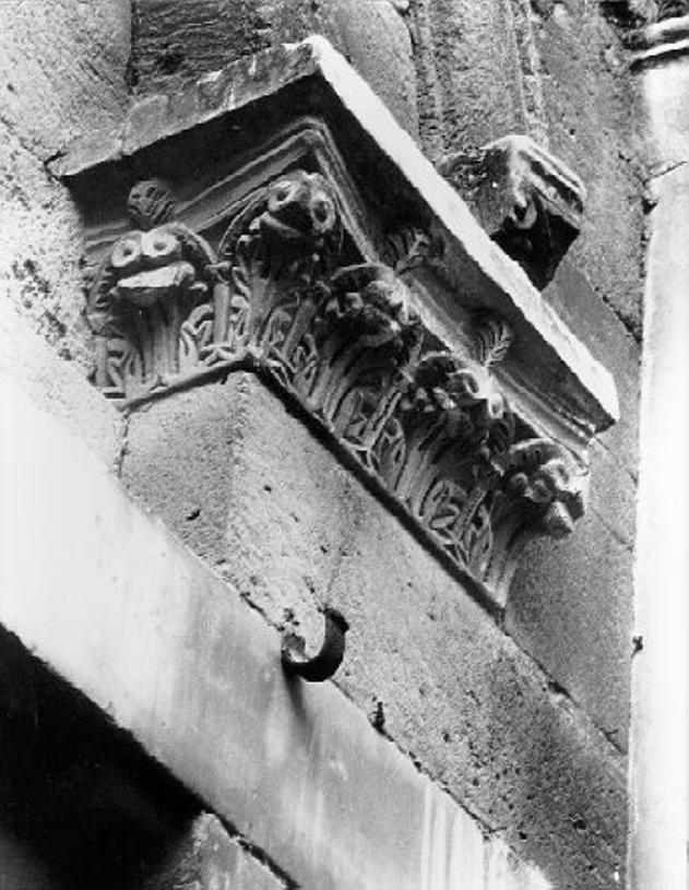 capitello di lesena - ambito pisano (prima metà sec. XII)