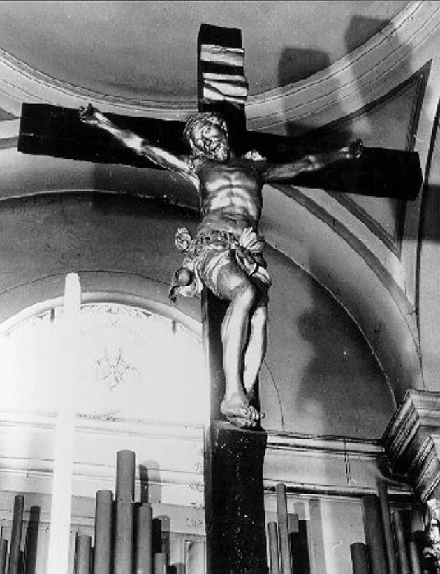 Cristo Crocifisso (crocifisso) di Giacobbi Giuseppe (prima metà sec. XVIII)