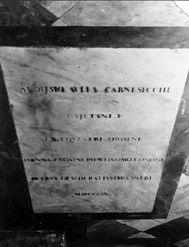 lapide tombale - ambito italiano (sec. XIX)