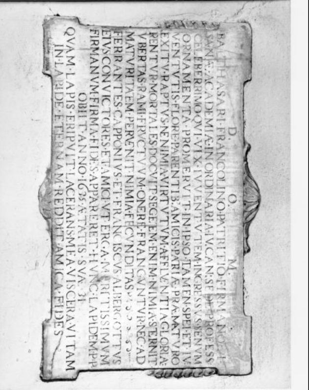 lapide - ambito pisano (sec. XVII)