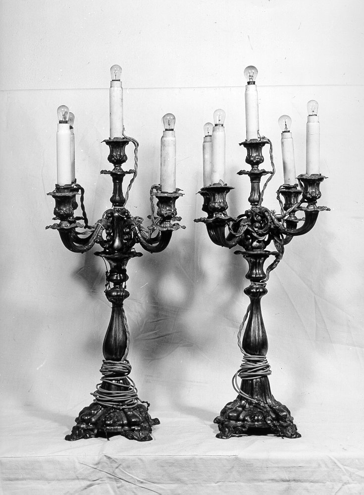 candelabro, serie - ambito italiano (inizio sec. XX)