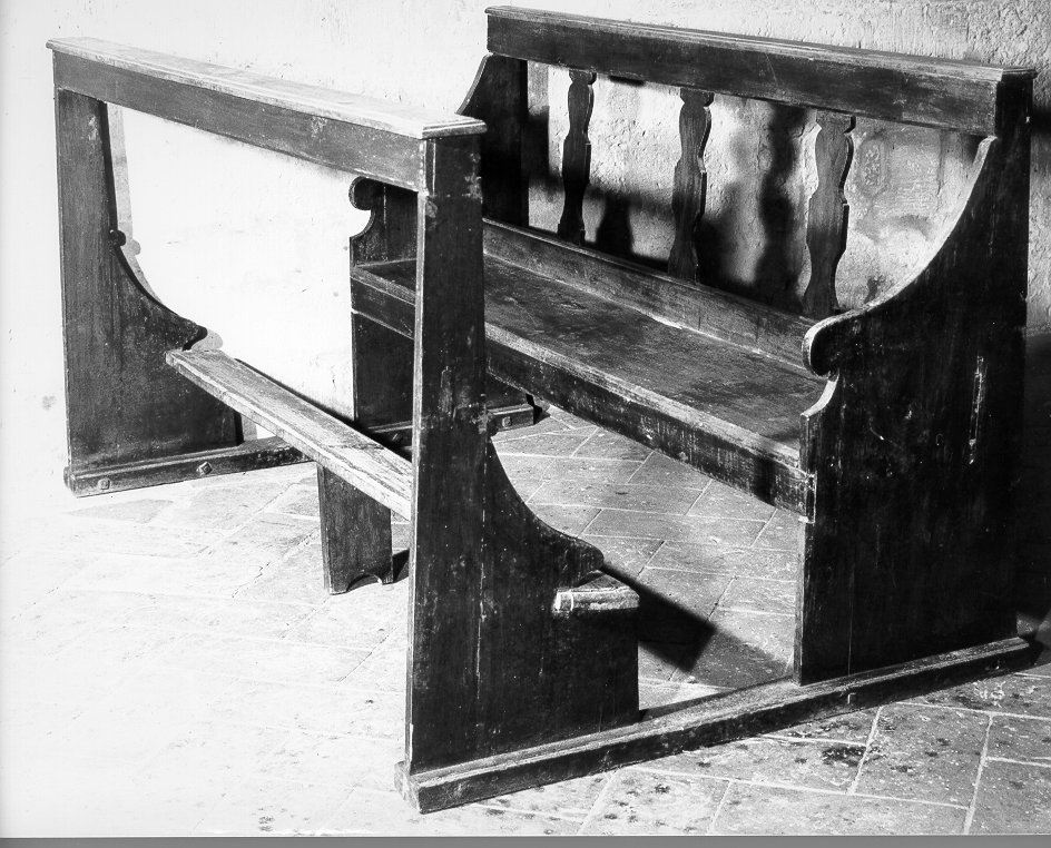 panca con inginocchiatoio, serie - bottega toscana (secc. XVIII/ XIX)