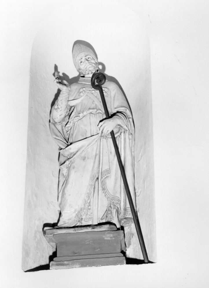 Santo vescovo (statua, opera isolata) di Della Robbia Luca (attribuito), Della Robbia Andrea (attribuito) (fine sec. XV)
