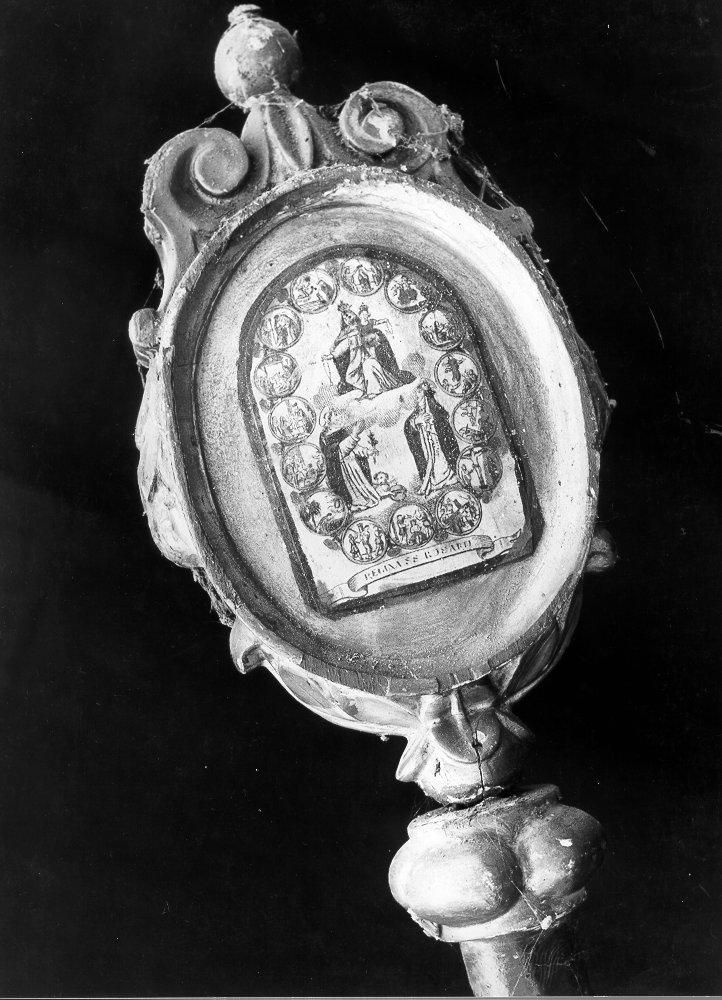 mazza processionale, coppia - bottega toscana (sec. XVIII)